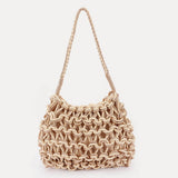 Handmade Metallic and Cotton Braided Bag: IV