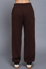 Elastic Waist Soft Jogger Pants:BEIGE