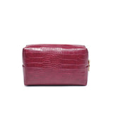 Croc Chic Cosmetic & Travel Organizer Pouch: Chocolate
