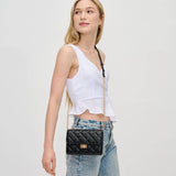 Winona Quilted Multi-Compartment Crossbody: Oatmilk