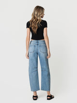 High Rise Dart Structured Barrel Pant