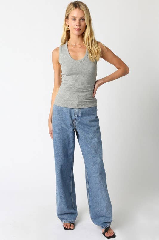 Kelsey Tank Top: Ecru