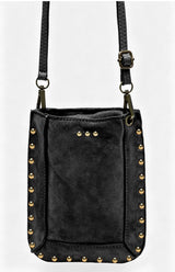 Shelby Suede Phone Bag: Camel