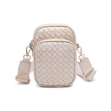Celeste Woven Multi Compartment Crossbody: Oatmilk