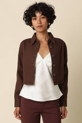 Madge Cropped Shirt: Ecru / S