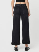 High Rise Elastic Waistband cuffed baggy