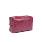 Croc Chic Cosmetic & Travel Organizer Pouch: Chocolate
