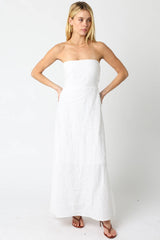 Brown Linen Maxi Dress