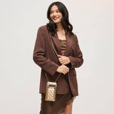 Brianna 2.0 Cell Phone Crossbody: Rose Gold
