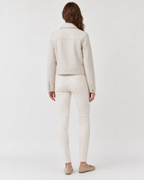 Women’s Cropped Faux Wool Jacket: OATMEAL / M