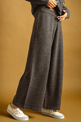 P7312ST RELAXED SWEATER KNIT TROUSER: CHARCOAL / L