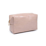 Croc Chic Cosmetic & Travel Organizer Pouch: Chocolate