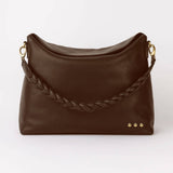Shay Pebbled Crossbody Bag: Chocolate