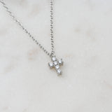 Tiny Cross Necklace: Gold