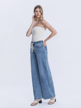 SUPER HIGH RISE ELASTIC WAISTBAND WIDE LEG