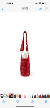Drink Carrier Crossbody Bag Cup Holder Cherry Red