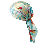 Wrapables Silk Satin Floral Neckerchief 35 x 35 Inch Square Scarf: Silhouette