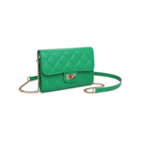 Winona Quilted Multi-Compartment Crossbody: Black