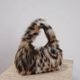 Winter Leopard Print Fluffy Handbag
