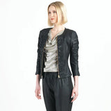 Liquid Leather ™ Ruched Detail Jacket