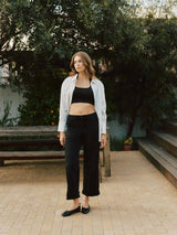 High Rise Elastic Waistband cuffed baggy