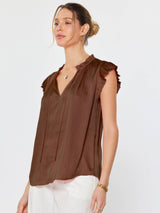 Margot Pleated Sleeve Blouse