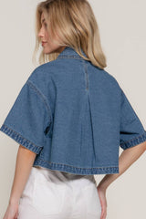 Short Sleeve Boxy Short Denim