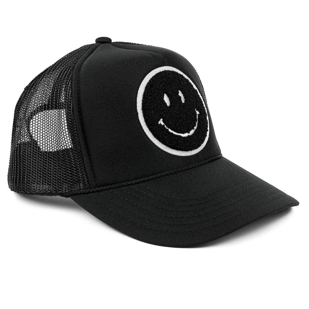 Local Beach Smiley Patch Trucker Hat: Kelly Green