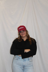 Trucker Hat Maroon Howdy