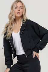 Long Sleeve Soft Modal Scuba Hoodie Jacket