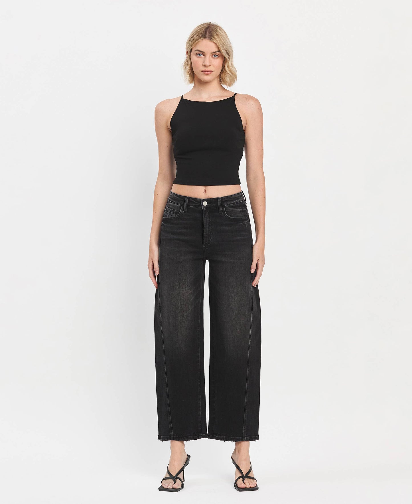 Super high rise barrel pant