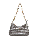 Puffer Shoulder or Crossbody Bag Gray