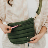 Jolie Puffer Bum Bag: Olive