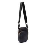 Celeste Woven Multi Compartment Crossbody: Oatmilk