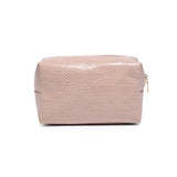 Croc Chic Cosmetic & Travel Organizer Pouch: Chocolate