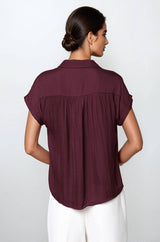 Short Sleeve Blouse chocolate