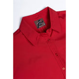 Boxy Half Sleeve Blouse With Stripe Accents