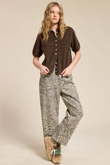 Short Sleeve Button Down Cardigan