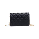 Winona Quilted Multi-Compartment Crossbody: Black