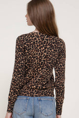Leopard Print Sweater Cardigan