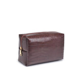Croc Chic Cosmetic & Travel Organizer Pouch: Chocolate