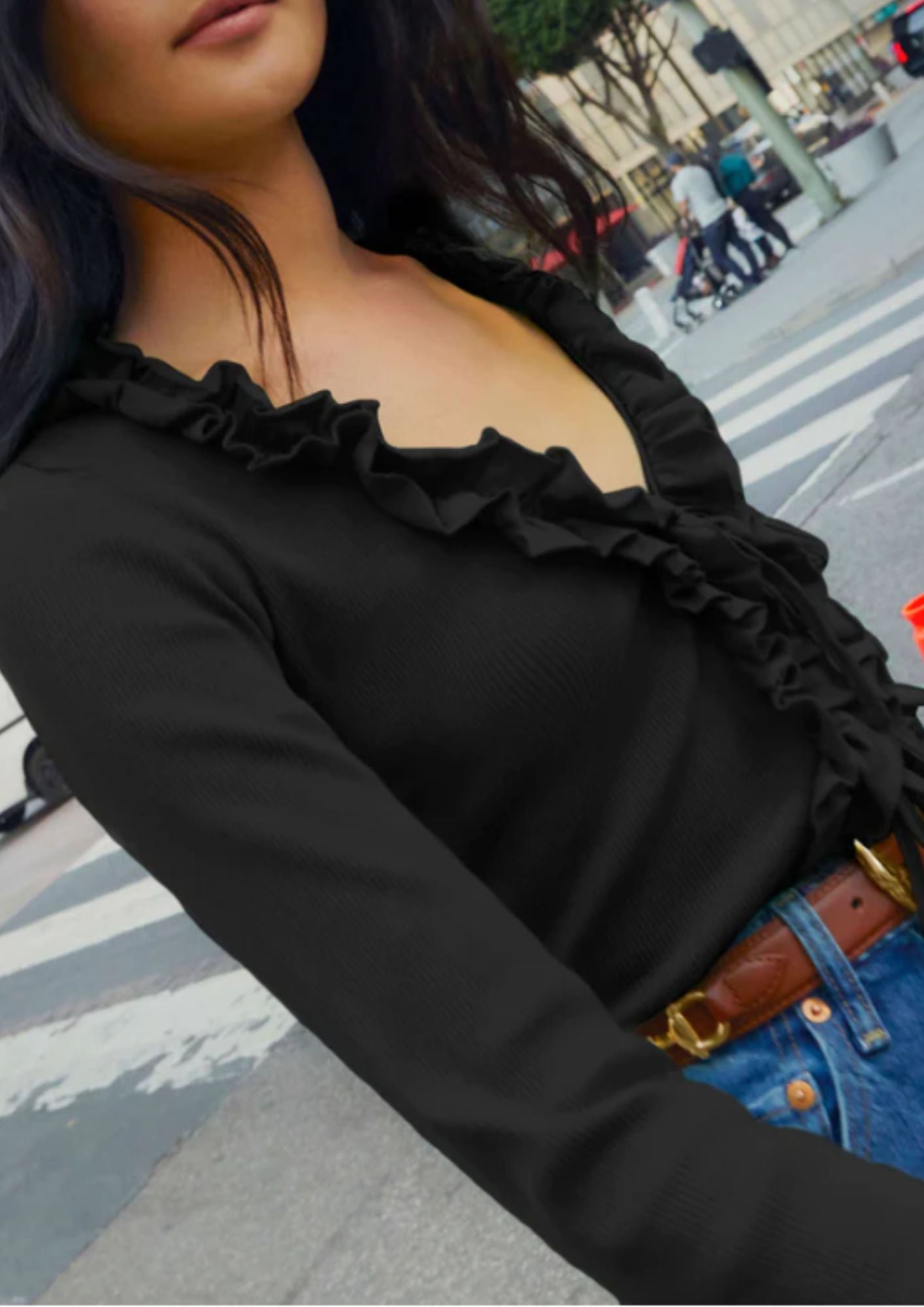 Ruffle Cardigan