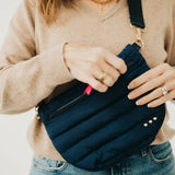 Jolie Puffer Bum Bag: Olive