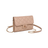 Winona Quilted  Multi-Compartment Crossbody: Oatmilk