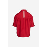 Boxy Half Sleeve Blouse With Stripe Accents