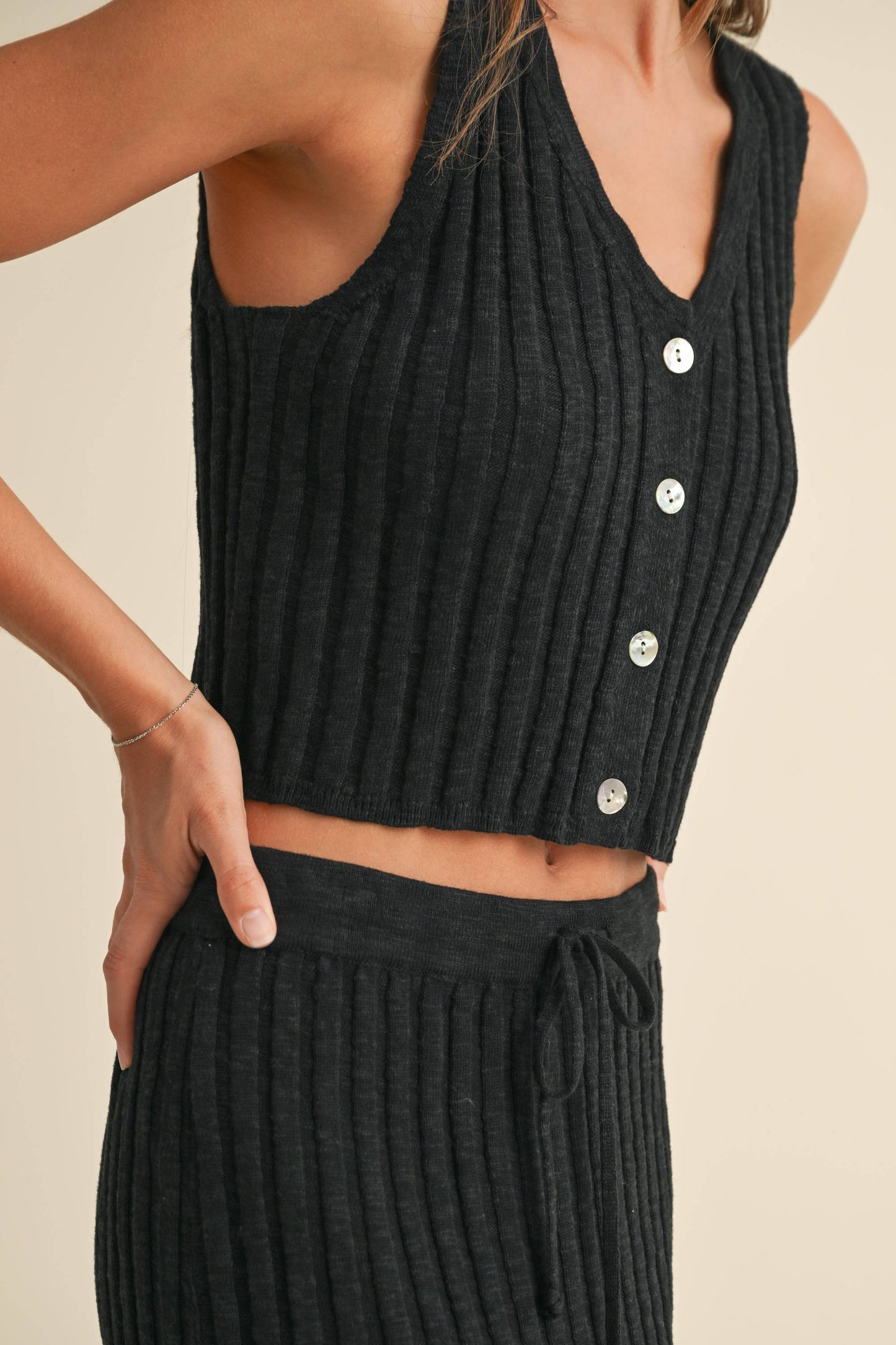 Button Up Sweater Tank