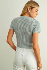 Light Blue Knit Cardigan
