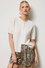 Jade Short Sleeve Button Down Cardigan