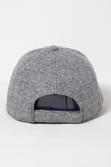 Solid faux wool baseball cap: Charcoal