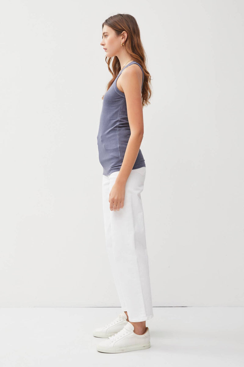 Taupe Ribbed Tank Top